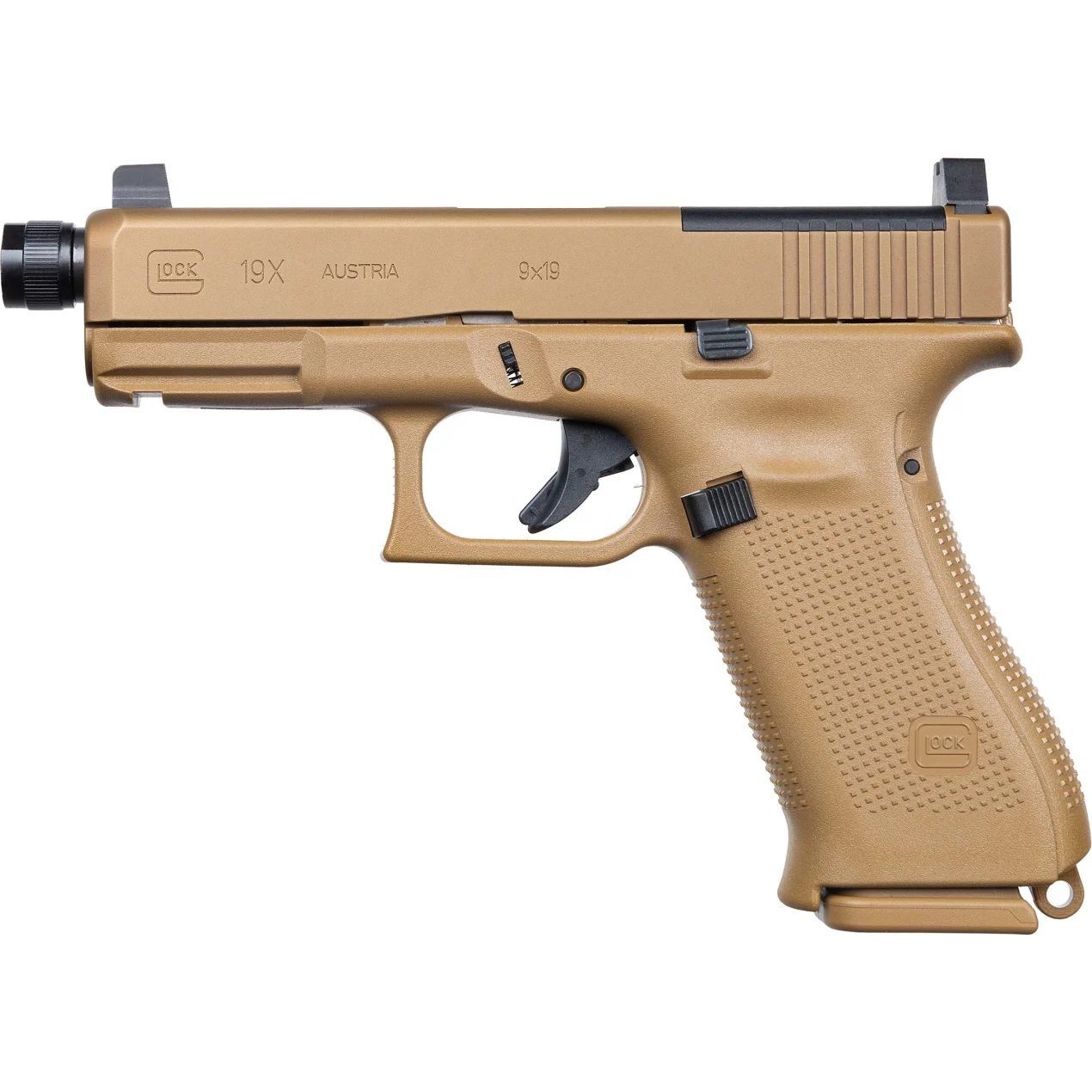 Glock 19X MOS 9mm Full Size Pistol with Threaded Barrel, 19-Rd