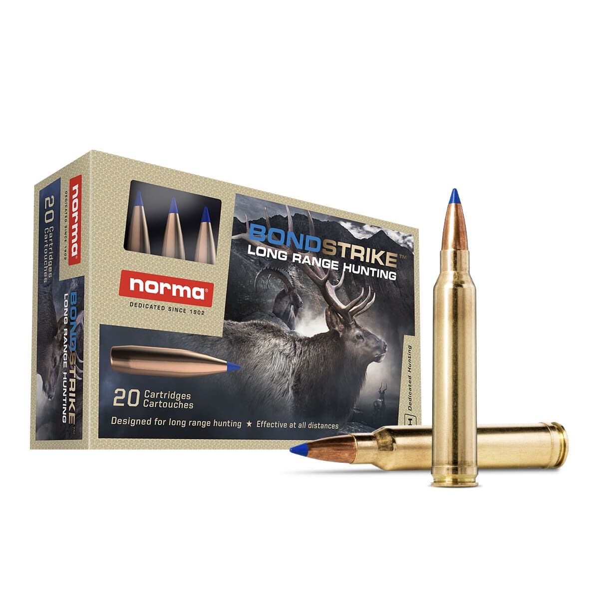 Norma BondStrike 6.5 PRC, 143 Grain Bonded Polymer Tip Rifle Ammo, 20-Rd