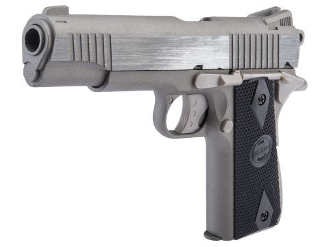 Cybergun Auto Ordnance Licensed Full Metal Stainless .177 Caliber 1911 CO2 Non-Blowback Air Pistol