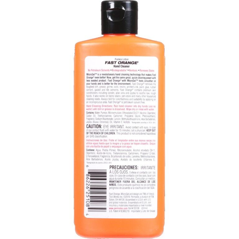 Fast Orange Fine Pumice Hand Cleaner Lotion, 7.5-Oz