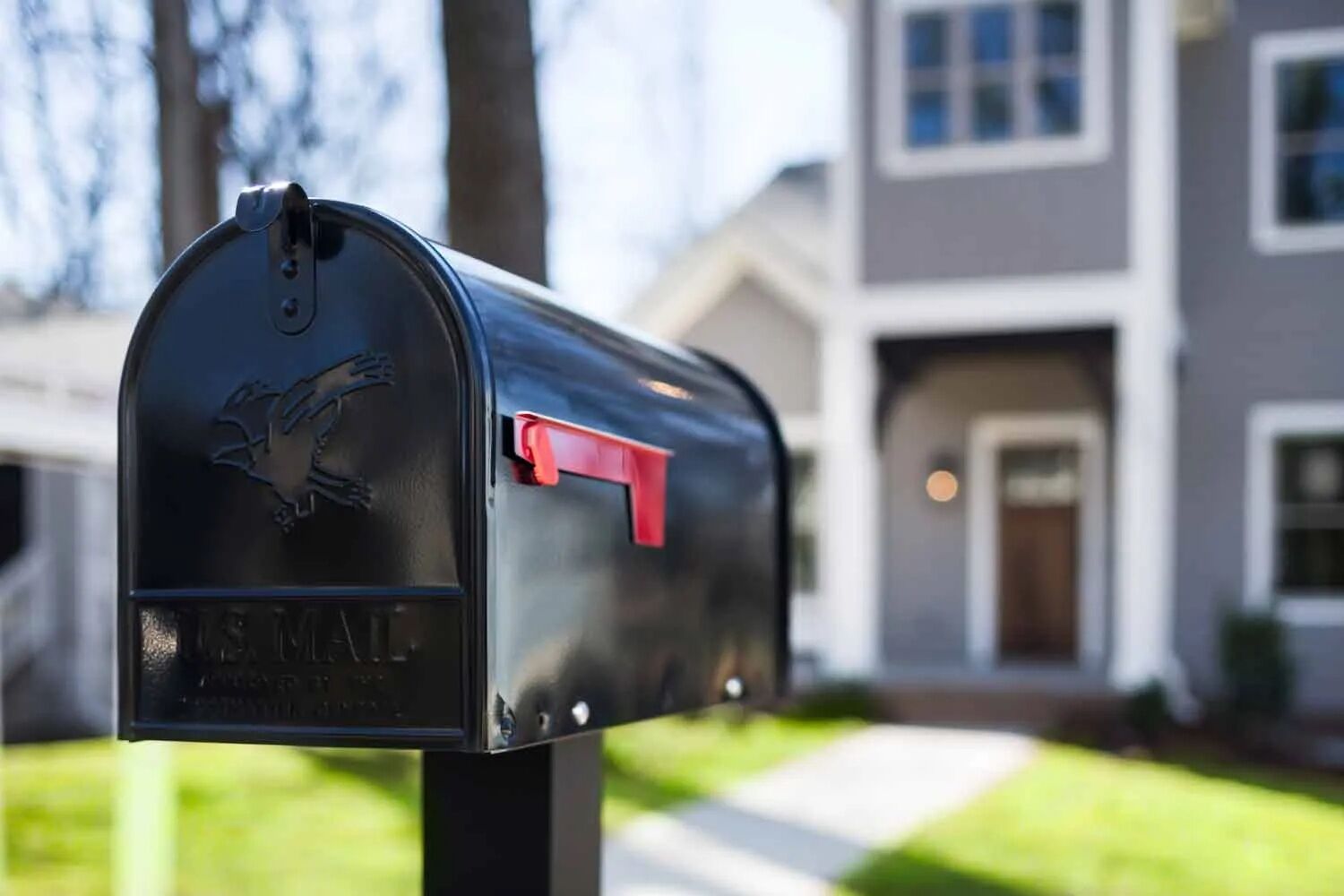 Gibraltar Black Elite Large Post Mount Mailbox