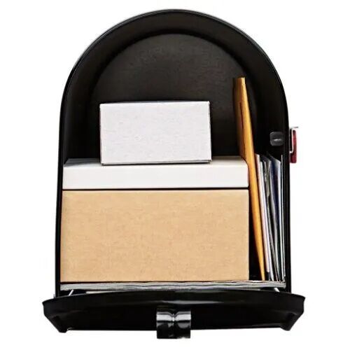 Gibraltar Black Elite Large Post Mount Mailbox