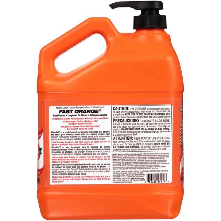 Fast Orange Fine Pumice Lotion Hand Cleaner With Pump, 1-Gal