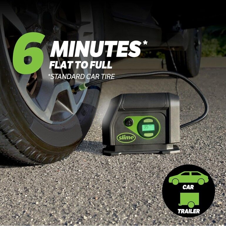 Slime Digital Display Tire Inflator, 12-V