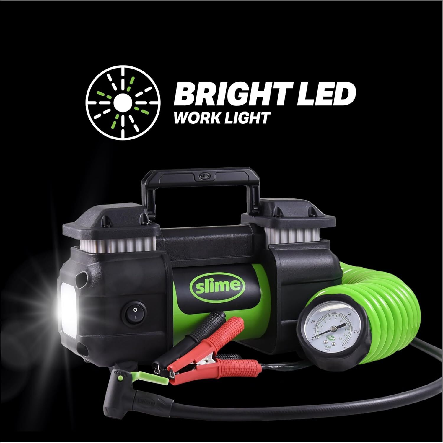 Slime Portable Car Tire Inflator, 150-PSI