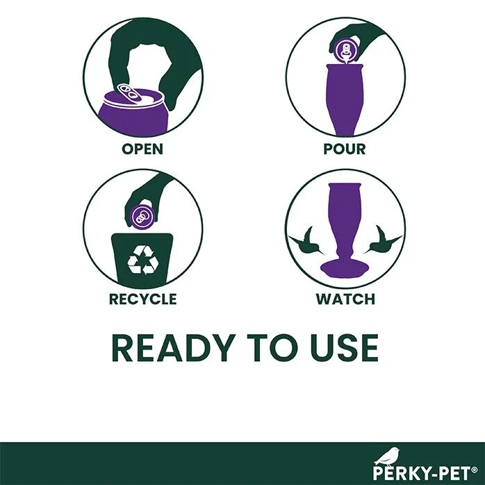Perky-Pet Ready-To-Use Clear Hummingbird Nectar, 16-Oz, 4-Pk