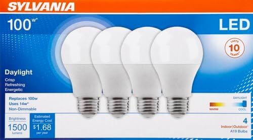 Sylvania A19 LED Light Bulb, 100-W, 4-Pk