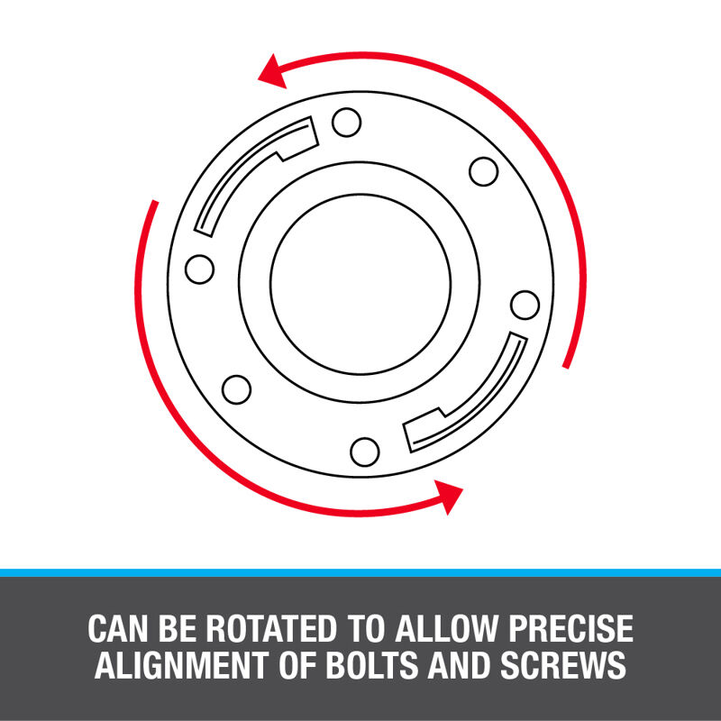 Oatey PVC Level-Fit Closet Flange With Metal Ring