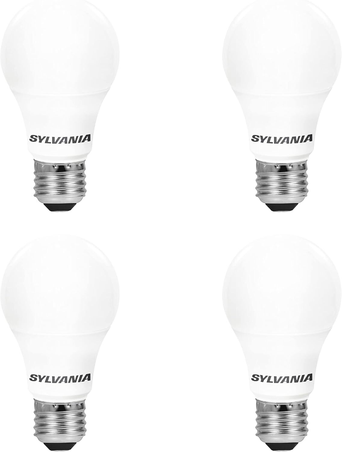 Sylvania A19 8.5 Watt Frosted Daylight LED Light Bulb, 4-Pk