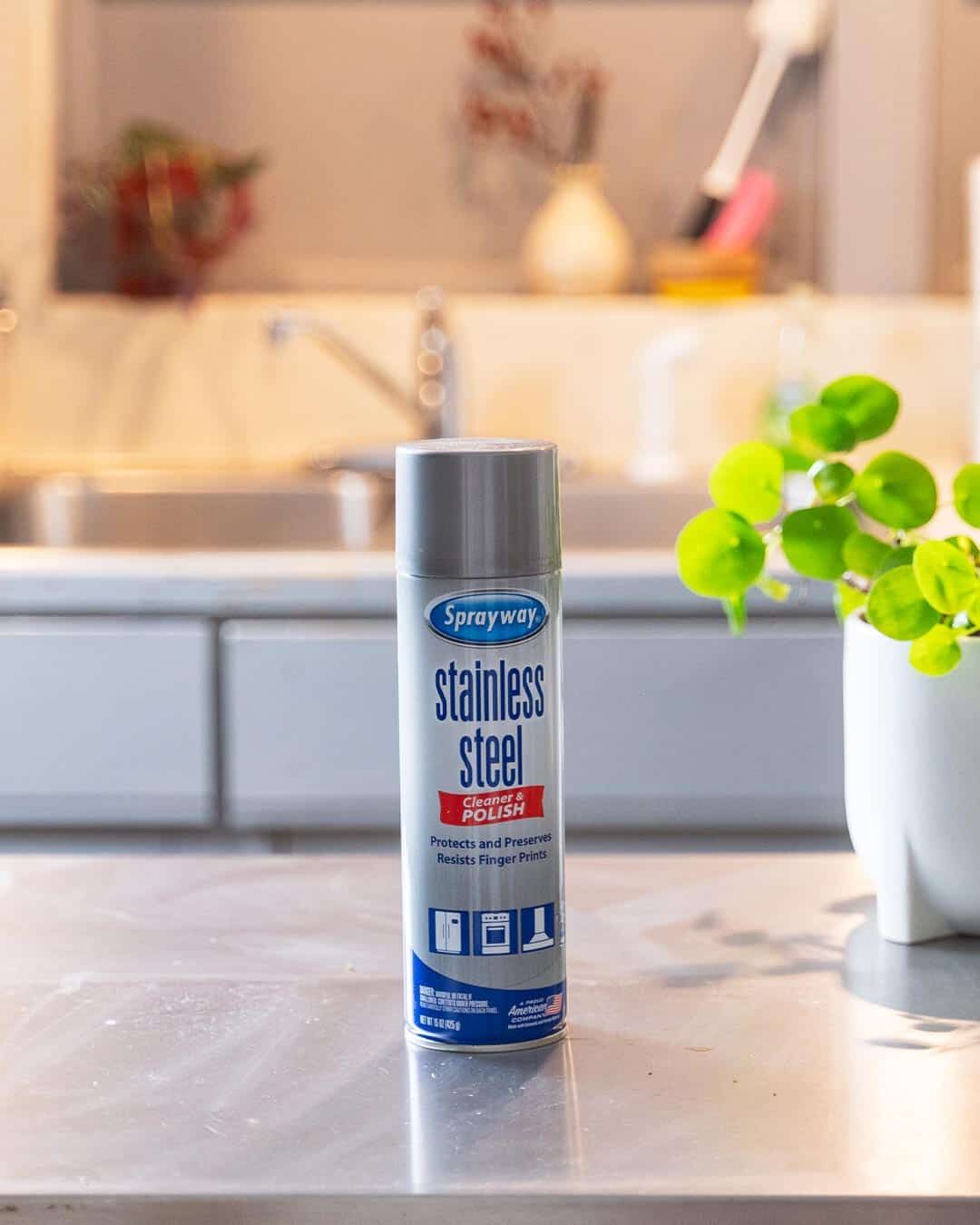 Sprayway  Oil-Based Stainless Steel Cleaner Spray, 15-Oz