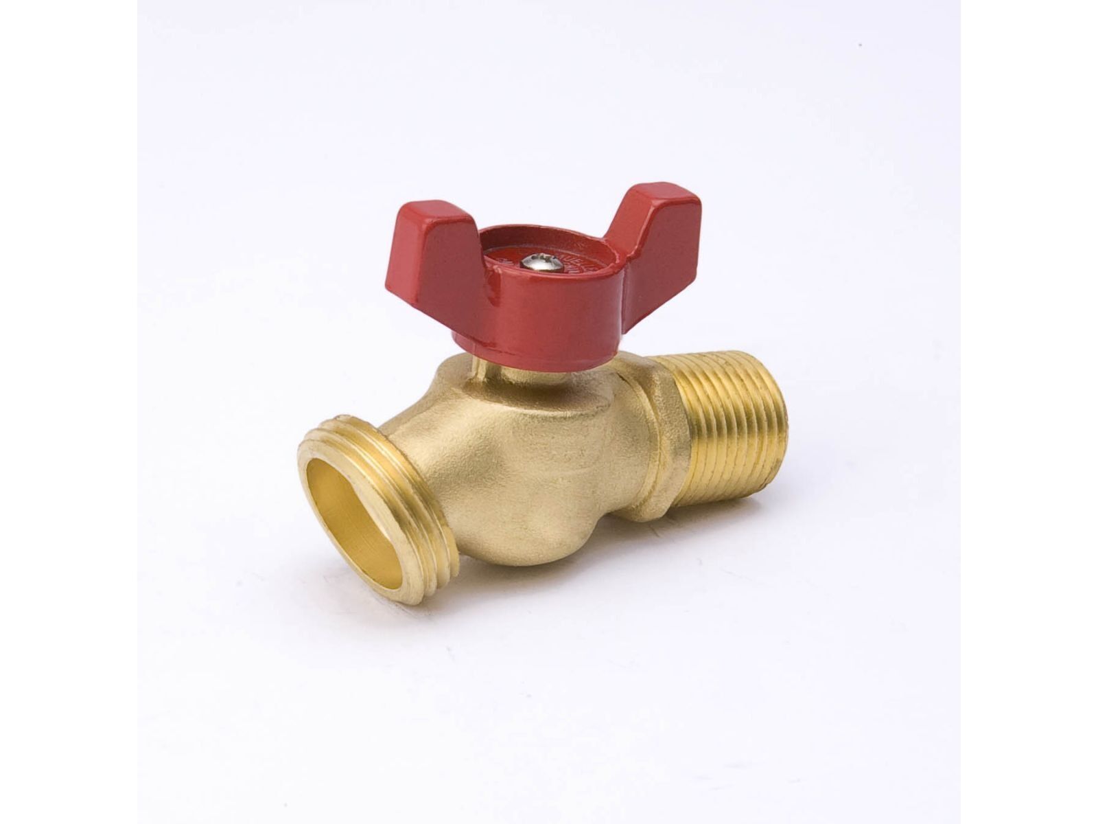BK Products ProLine Series Brass 1/4 Turn No Kink Hose Bibb, 1/2-In MIP x 1/2-In SWT