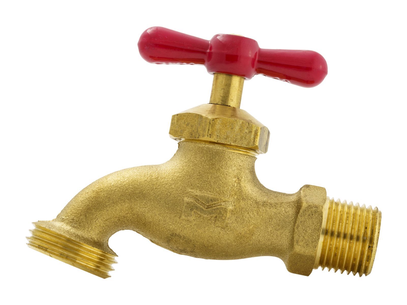 ProLine Heavy Duty Brass Hose Bibb, 1/2-In MIP x 3/4-In MHT