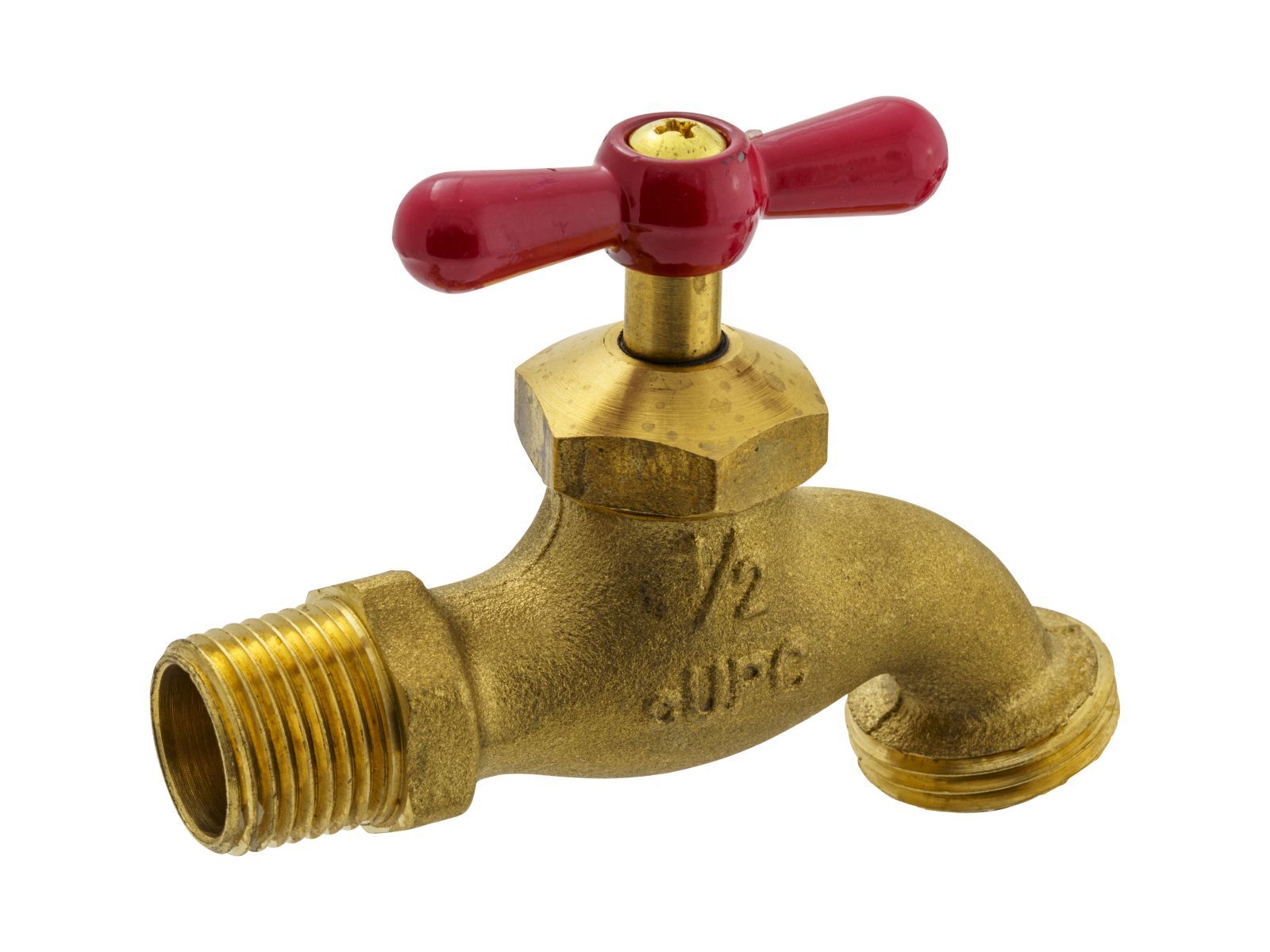ProLine Heavy Duty Brass Hose Bibb, 1/2-In MIP x 3/4-In MHT