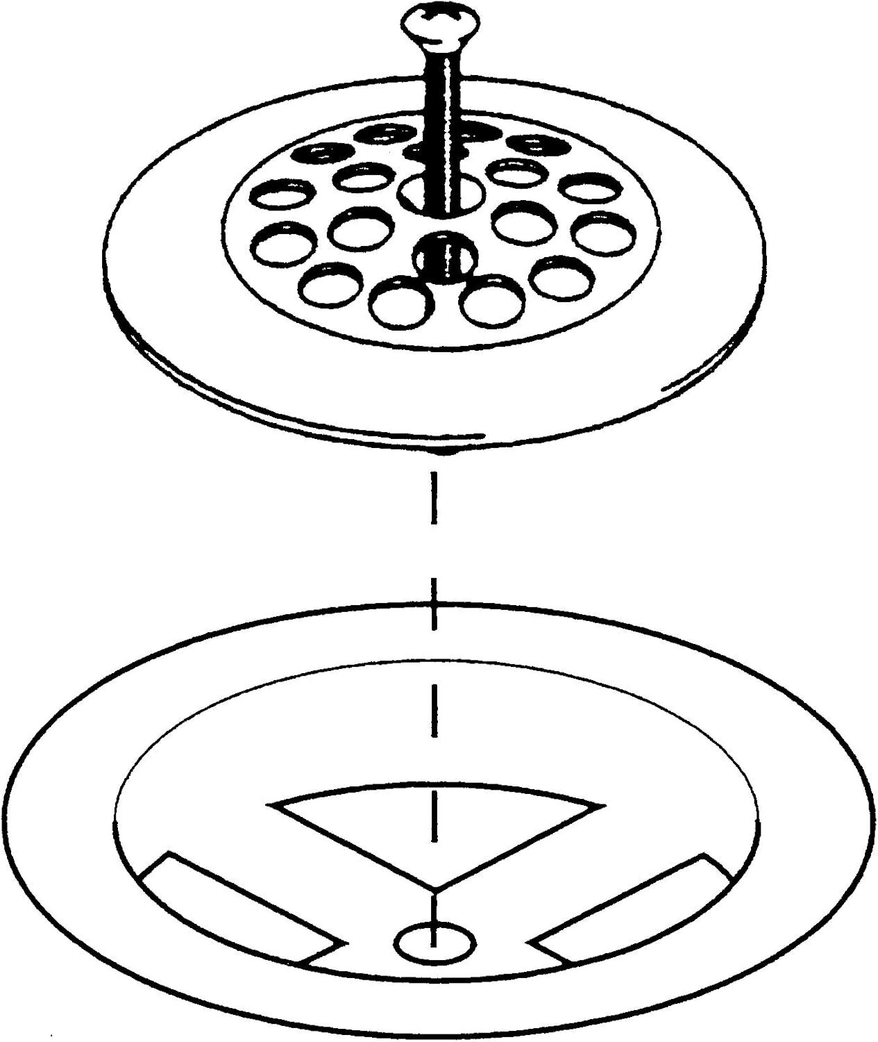 Plumb Pak PP826-64 Polished Chrome Bathtub Dome Grid Strainer With Screw, 3-In