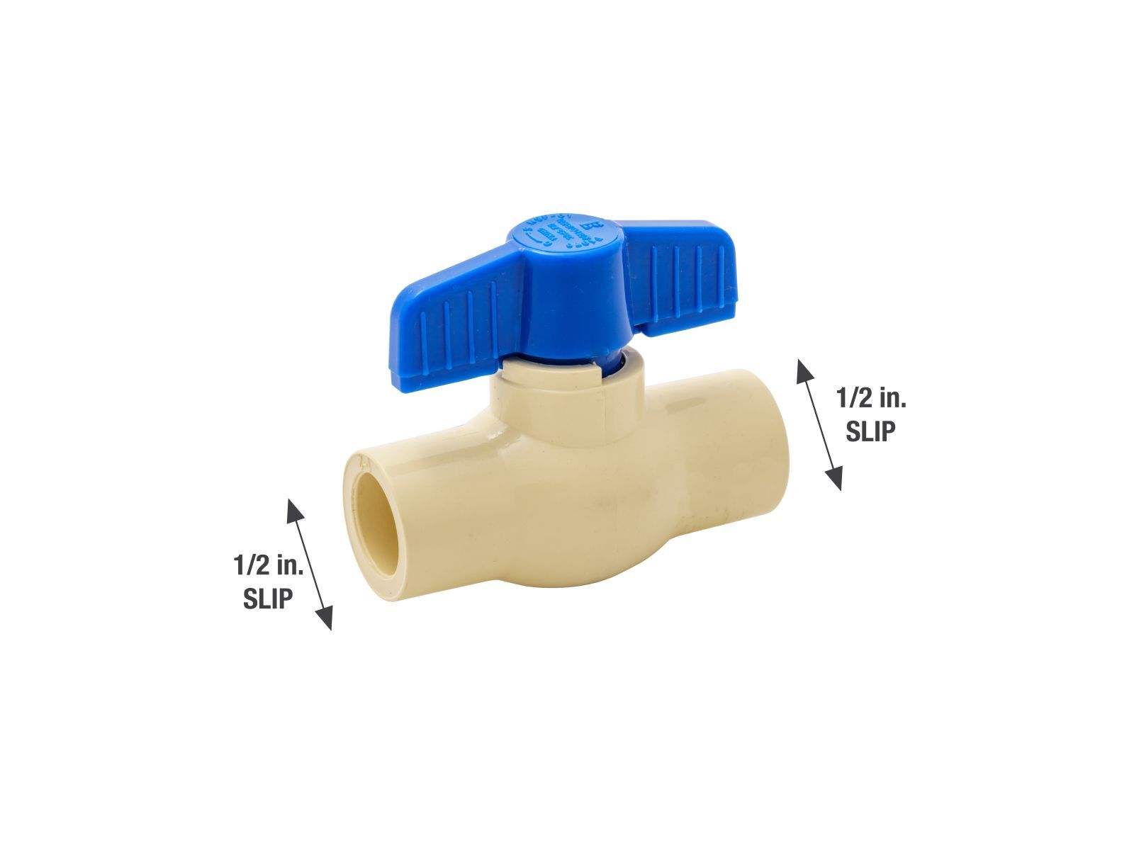 ProLine CPVC Ball Valve, 1/2-In Solvent x 1/2-In Solvent