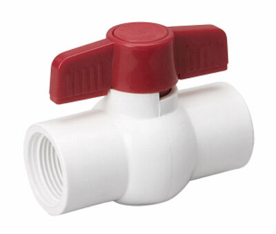 BK Products 3/4" White PVC Threaded Valve