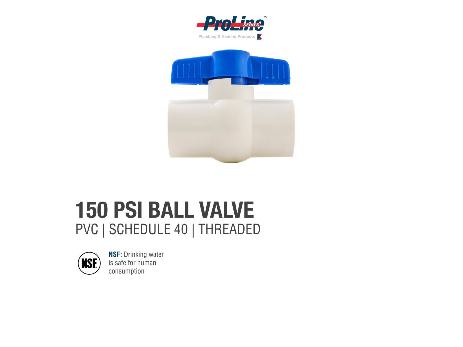 ProLine PVC Ball Valve, 1 1/4-In FIP x 1 1/4-In FIP