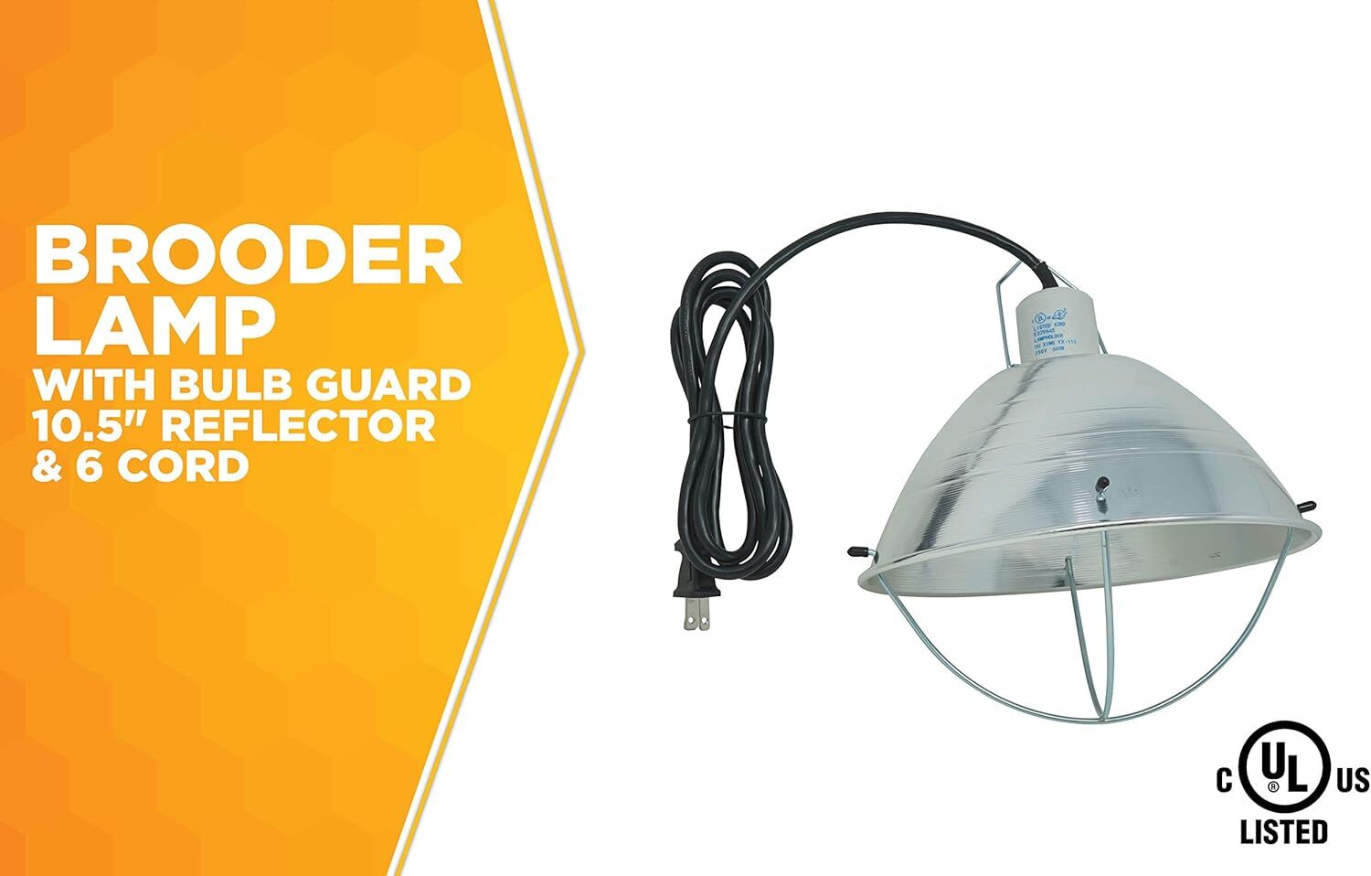 Woods Brooder Lamp with Bulb Guard, 250-W