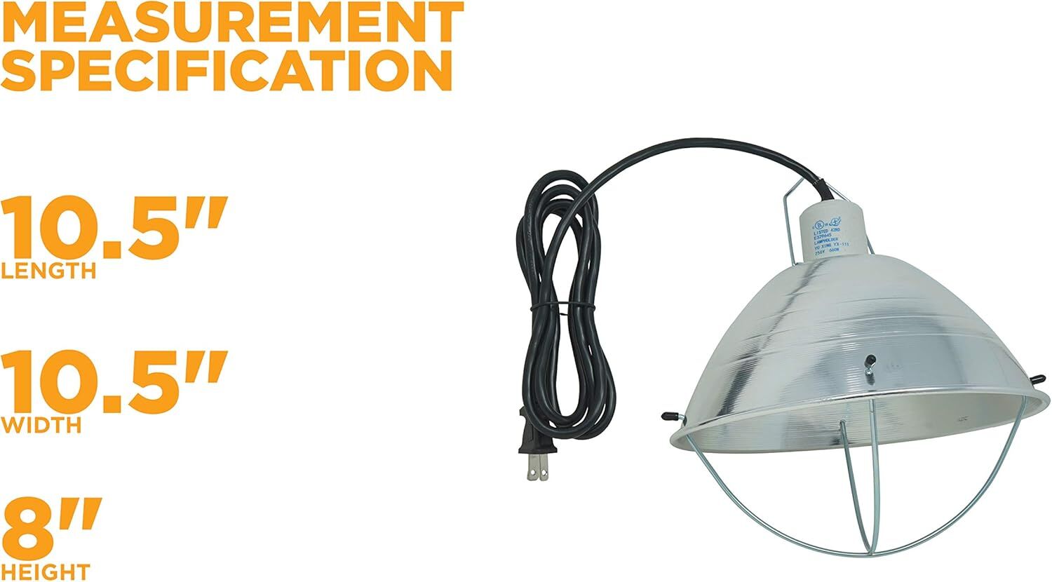 Woods Brooder Lamp with Bulb Guard, 250-W