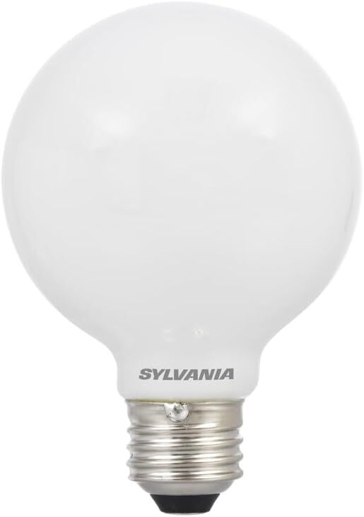Sylvania TruWave G25 6 Watt Frosted Daylight Dimmable E26 LED Light Bulb, 2-Pk