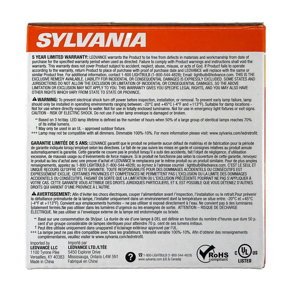 Sylvania TruWave A19 8 Watt Frosted Soft White Dimmable LED Light Bulb, 6-Pk