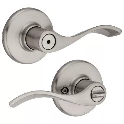 Kwikset Satin Nickel Balboa Bed/Bath Lever