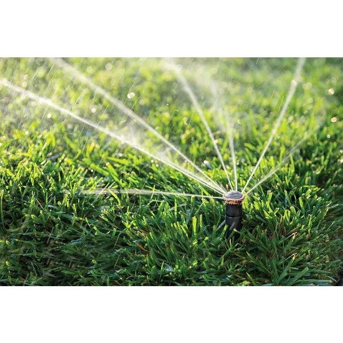 Rain Bird Mini Rotary Sprinkler Full Spray Pattern with Pressure Regulator, 13-18-Ft