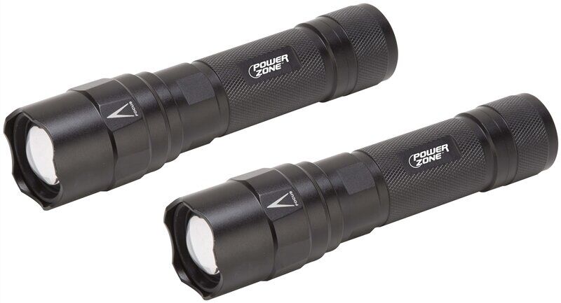 PowerZone 1000 Lumen Tactical LED Flashlight, 2-Pk