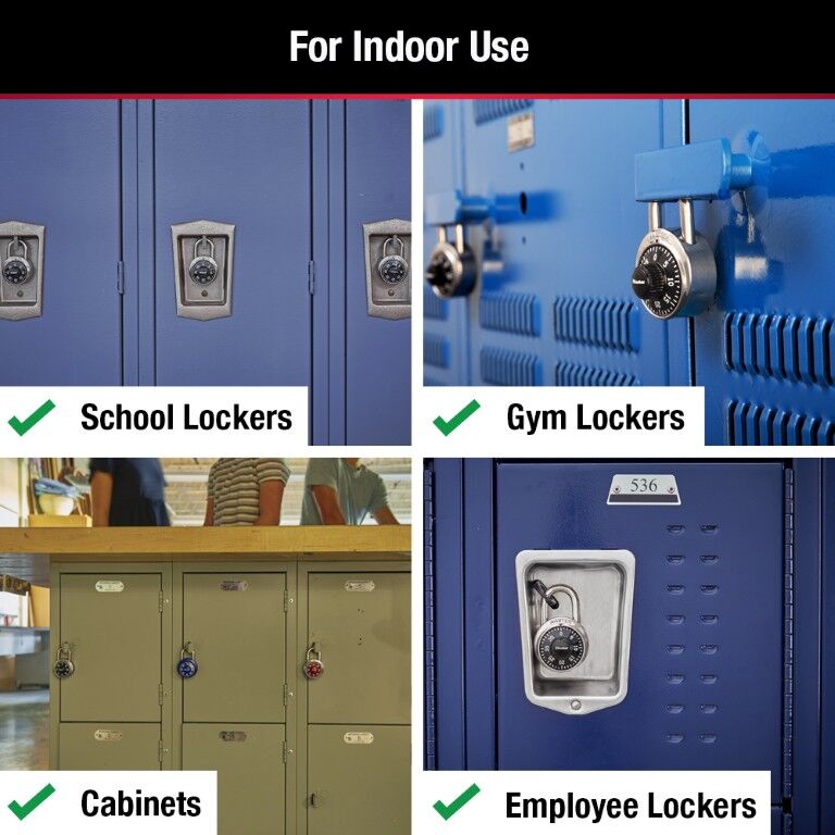 Master Lock Combination Dial Padlock, 3/4-In, 2-Pk