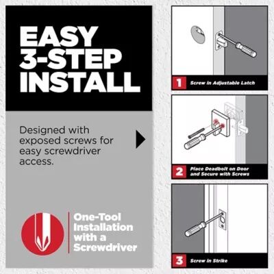 Kwikset Polished Brass Tylo Security Set Deadbolt Keyed One Side With Pin & Tumbler