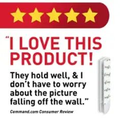 3M Command 10-Lb Narrow White Picture Hanging Strips
