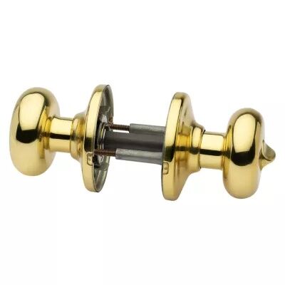 Kwikset Polished Brass Bed/Bath Juno Door Knob