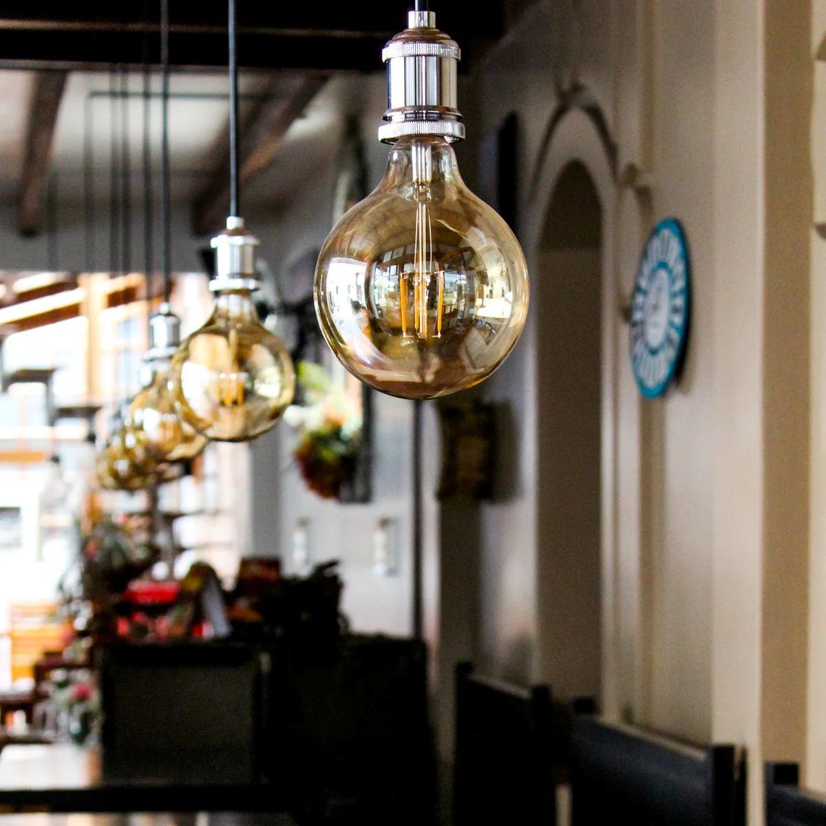 Feit Electric 40W Replacement G16 1/2 Soft White Dimmable Enhance Glass Filament Globe LED, 2-Pk