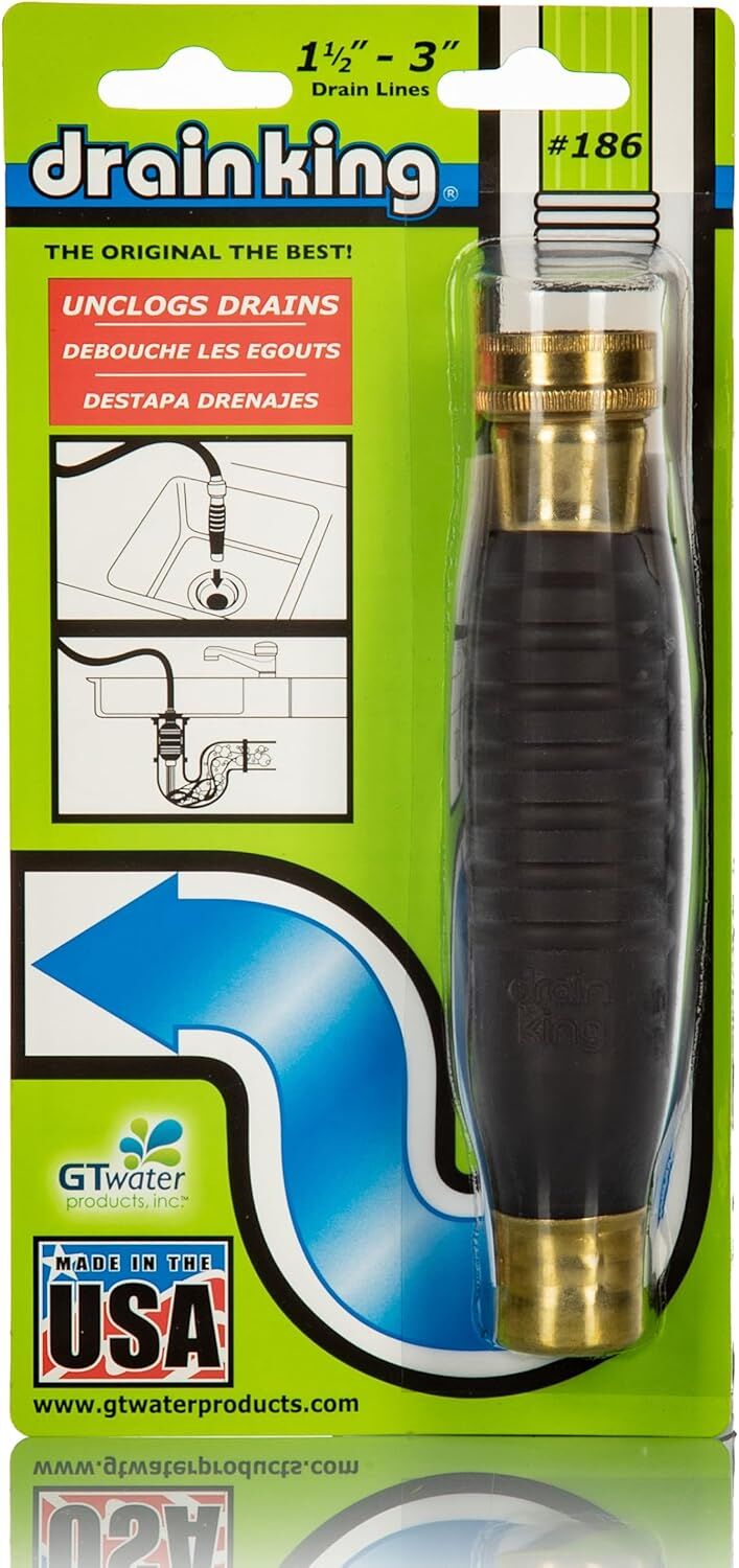 Drain King Original Unclogger, 1 1/2-In To 3-In