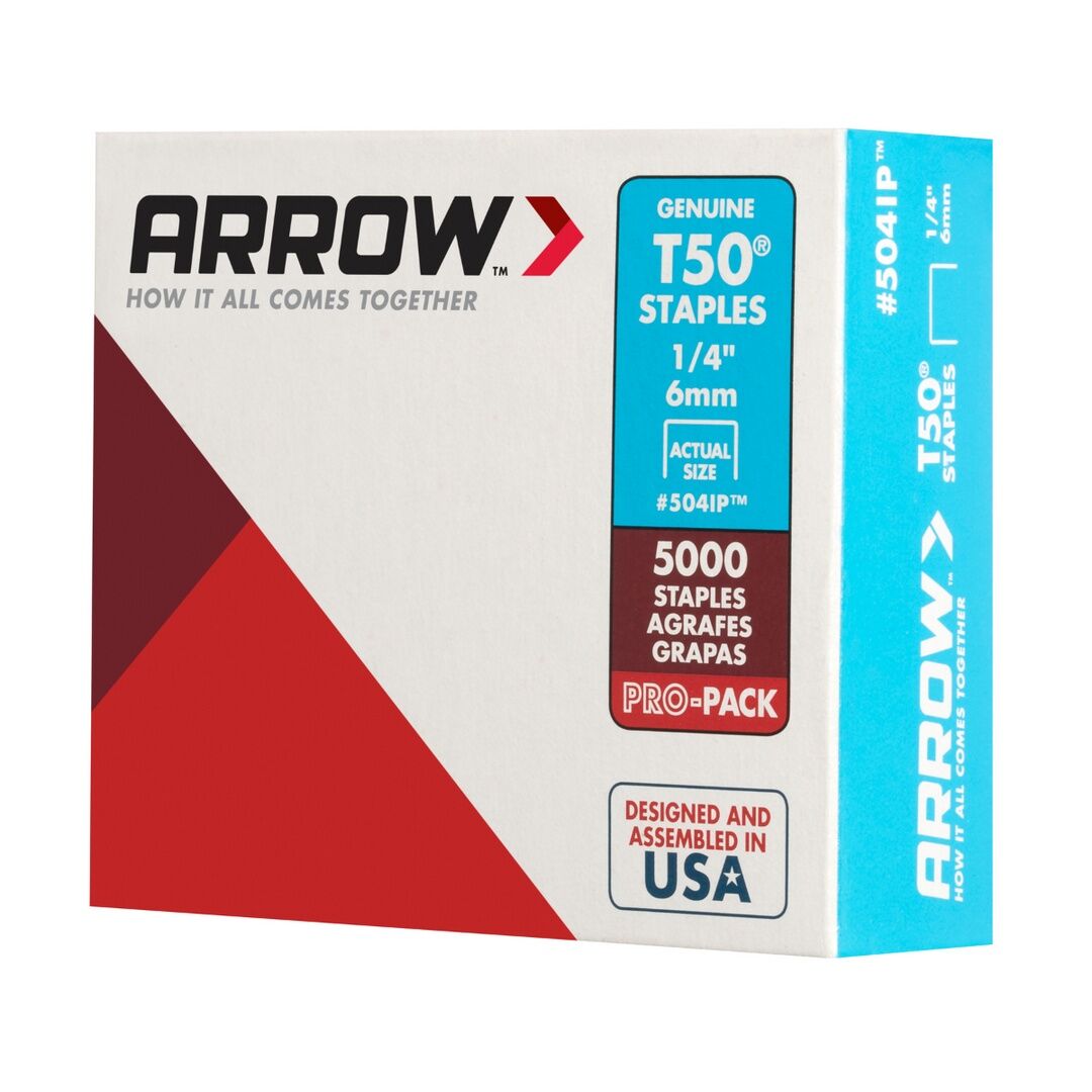 Arrow Fastener T50 Heavy Duty Staples, 1/4-In x 3/8-In, 5000-Ct