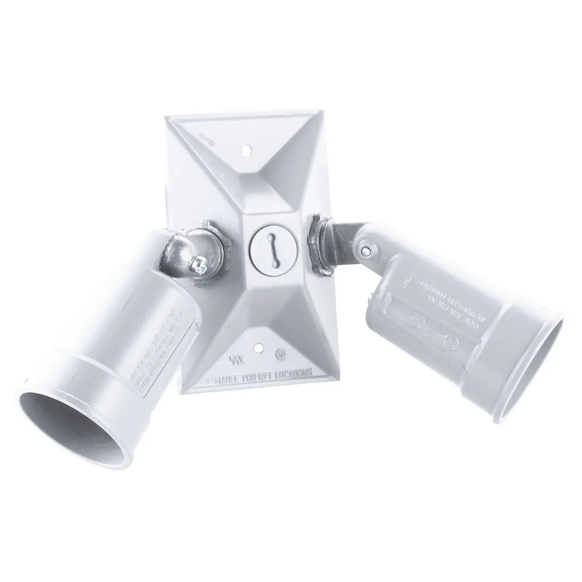 Bell White Rectangular Weatherproof Combination Cover for 75-105-W Par 38 Lamps