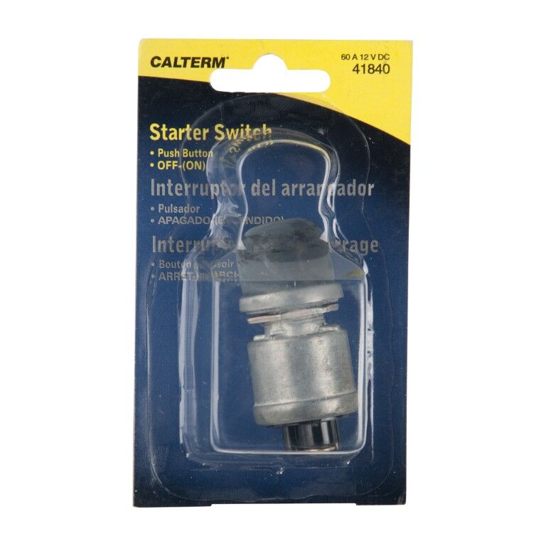 Calterm Heavy Duty Sealed Push Button Starter Switch, 60-A