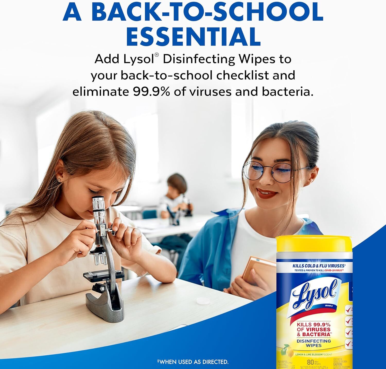 Lysol Lemon & Lime Blossom Disinfecting Wipes, 80-Ct