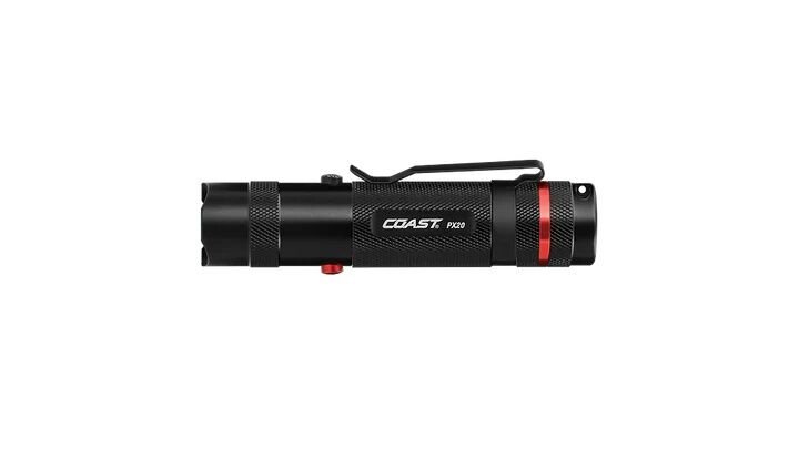 Coast PX20 Dual-Color White/Red Bulls-Eye Spot Beam LED Flashlight