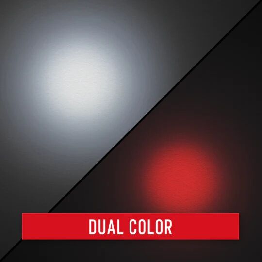 Coast PX20 Dual-Color White/Red Bulls-Eye Spot Beam LED Flashlight
