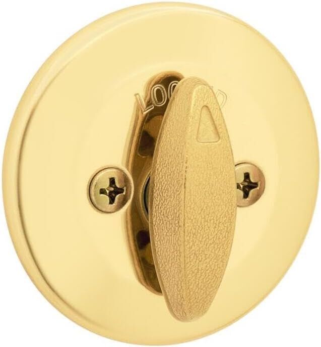 Kwikset Polished Brass SmartKey Security Single Cylinder Deadbolt