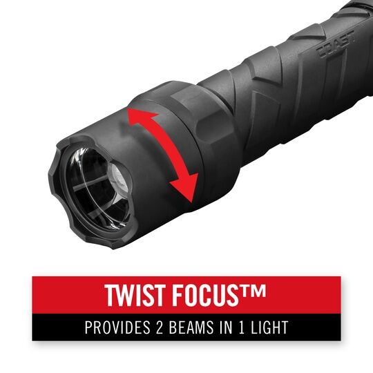 Coast Polysteel 500 Pure Beam Focusing Flashlight, 1000-Lm