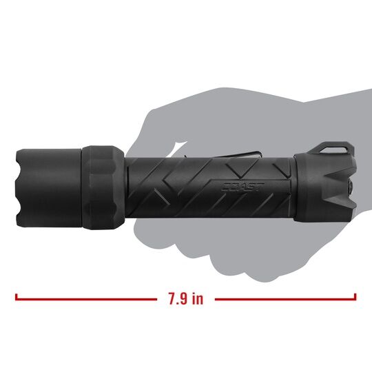 Coast Polysteel 500 Pure Beam Focusing Flashlight, 1000-Lm