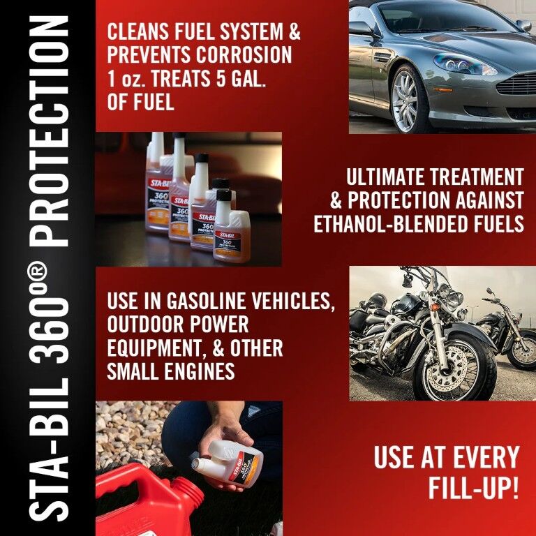 STA-BIL 360° Protection Ethanol Fuel Treatment & Stabilizer, 10-Oz