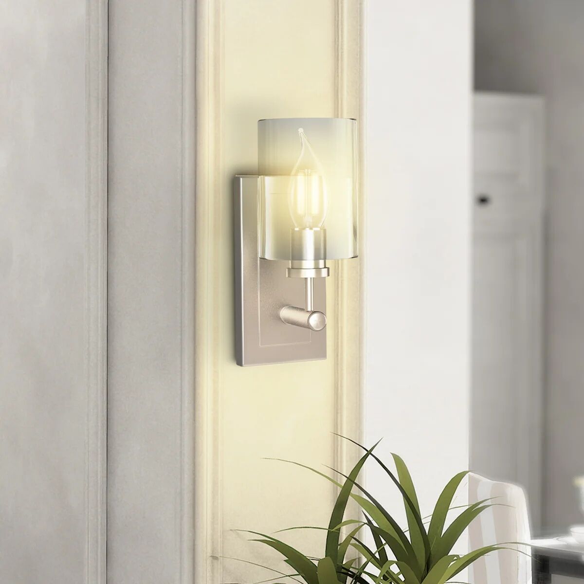 Feit Electric Soft White Clear Flame Tip Filament LED Light Bulb, 60-W, 2-Pk