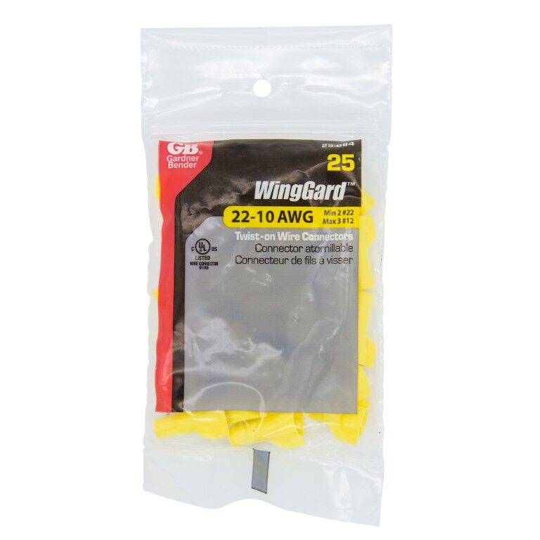 Gardner Bender WingGard Yellow Twist-On Wire Connectors 22-10 Gauge, 25-Pk