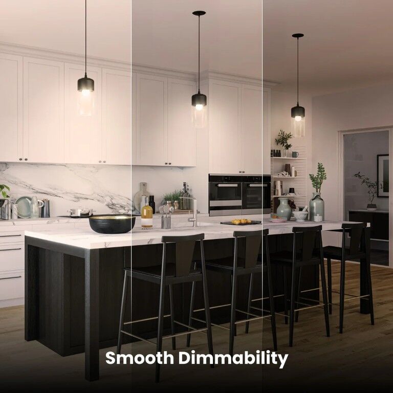 Feit Electric Bright White E26 Base A19 Dimmable enhance LED Light Bulb, 60-W, 4-Pk