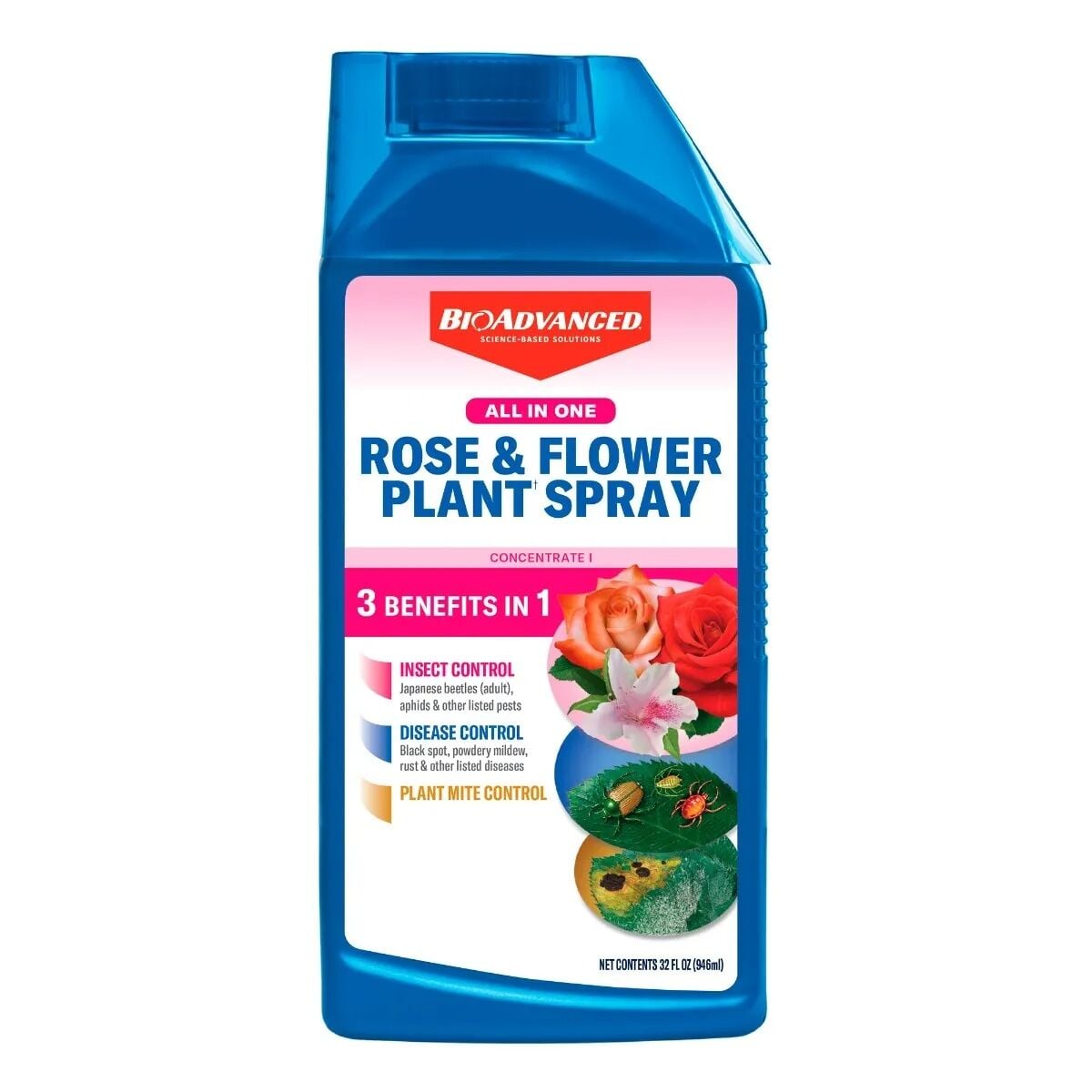 BioAdvanced All-In-One Rose & Flower Spray Concentrate, 32-Oz