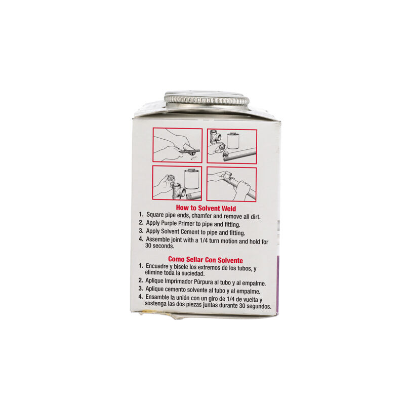 Oatey PVC Regular Bodied Fast Set Clear Cement and Purple Primer Handy Pack, 4-Oz