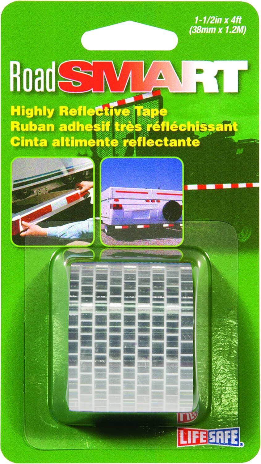 Incom Road Smart High Visibility Reflective Safety Tape, 1 1/2-In x 4-Ft